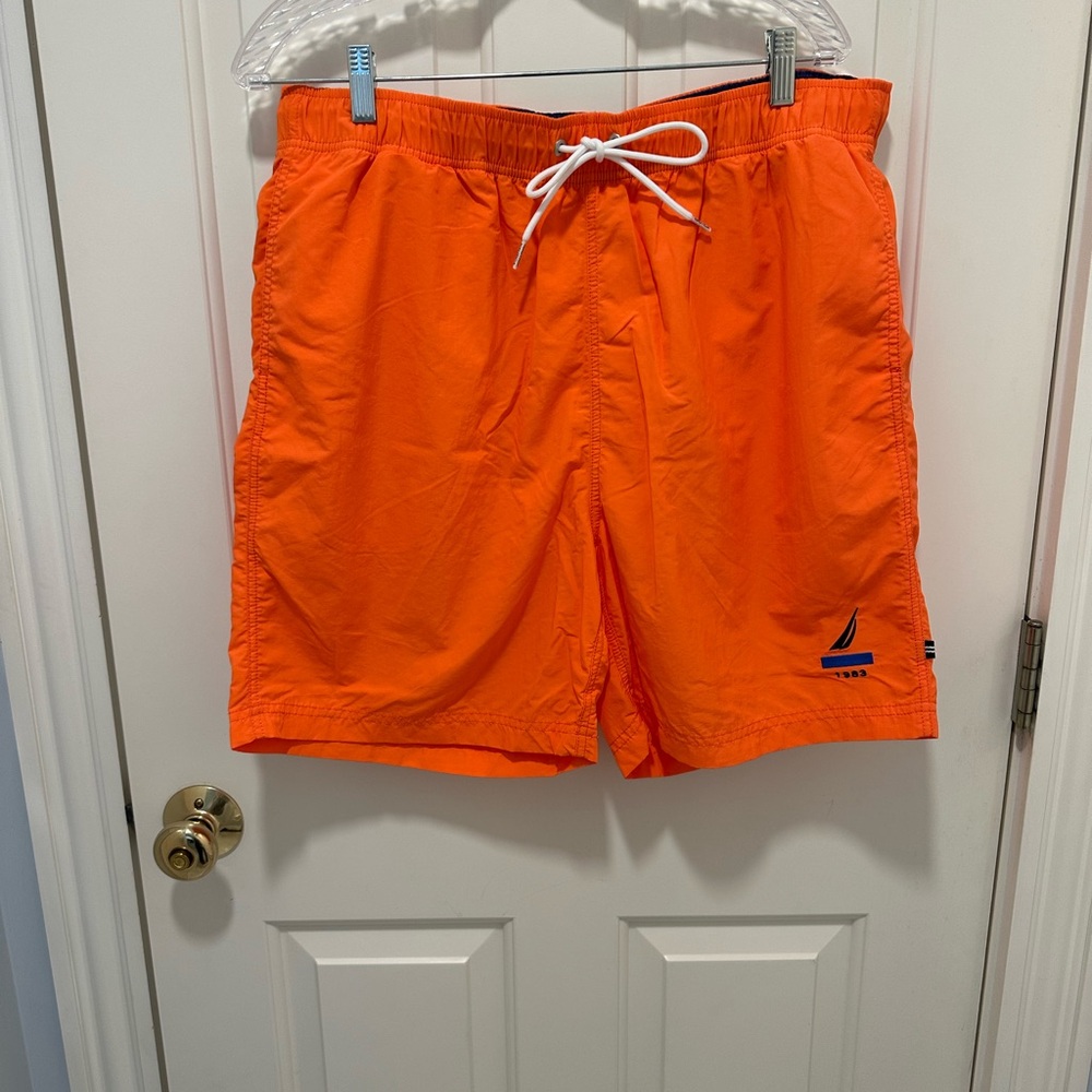 Nautica Men's Bright Orange Swim Trunks
